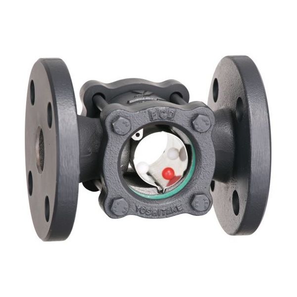 ヨシタケ ボール式サイトグラス SBー1F(40A、1ー1/2B)接続:JIS10KFF SB-1F -40A 1個 62-6217-49（直送品）