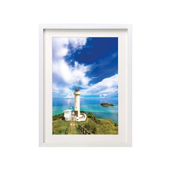 ハクバ写真産業 木製額縁 MMー01 ワイド4切サイズ ホワイト FWMM01-WTW4 1個 62-9754-96（直送品）