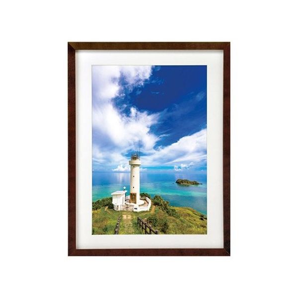 ハクバ写真産業 木製額縁 MMー01 ワイド4切サイズ ブラウン FWMM01-BRW4 1個 62-9754-98（直送品）