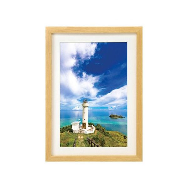 ハクバ写真産業 木製額縁 MMー01 ワイド6切サイズ ナチュラル FWMM01-NTW6 1個 62-9755-08（直送品）