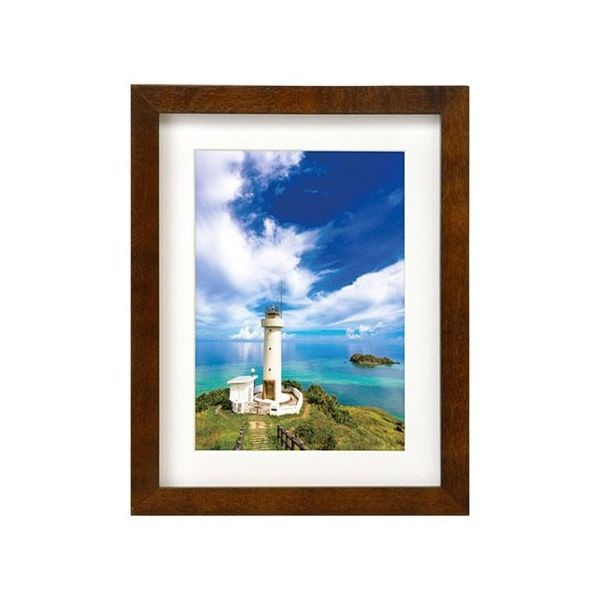 ハクバ写真産業 木製額縁 MMー01 2Lサイズ スタンド付 ブラウン FWMM01-BR2L 1個 62-9755-15（直送品）