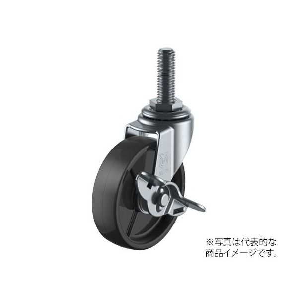 ユーエイ LT-S型キャスター 自在車ねじ込み式（ストッパー付） LT-75