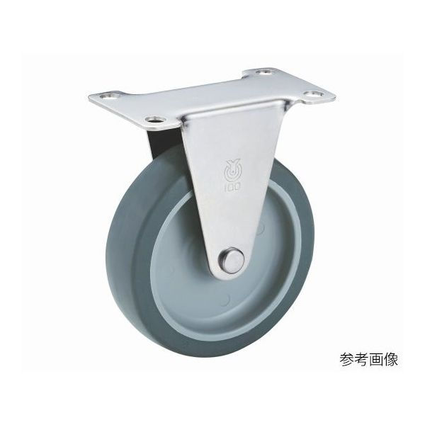 ユーエイ SUSーER型キャスター 固定車プレート式 径50mm エラストマー車輪 SUS-ER-50EL 1個 62-9778-32（直送品）