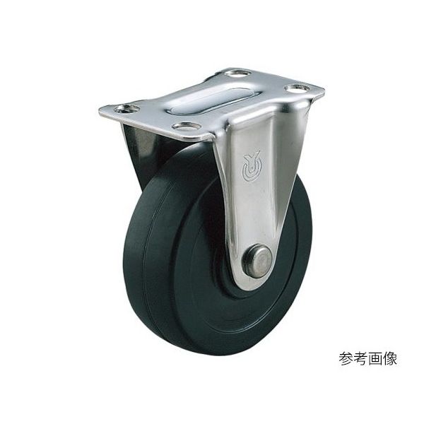 ユーエイ SUSーSR型キャスター 固定車プレート式 径65mm ゴム車輪 SUS-SR-65RH 1個 62-9779-88（直送品）