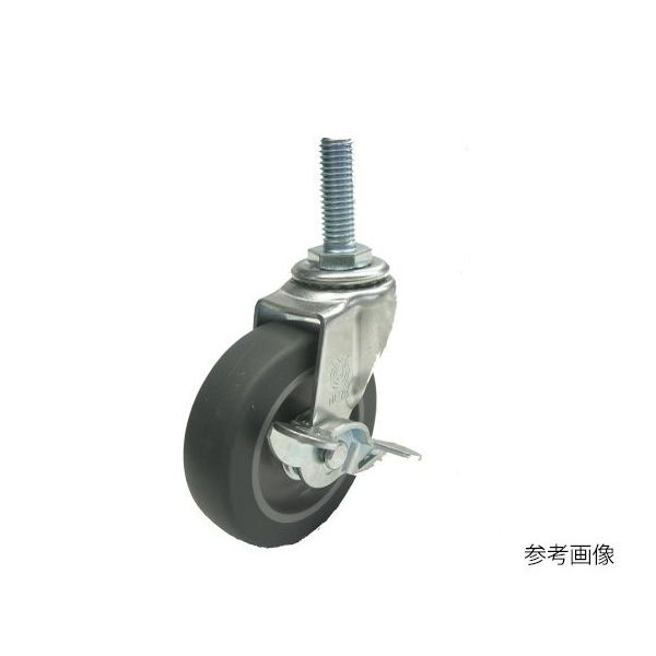 ユーエイ ET-S型キャスター 自在車ねじ込み式（ストッパー付） W3/8 14