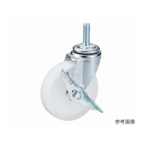 ユーエイ ETーS型キャスター 自在車ねじ込み式(ストッパー付) ET-65NSW3/8 14 1個 62-9781-70（直送品）