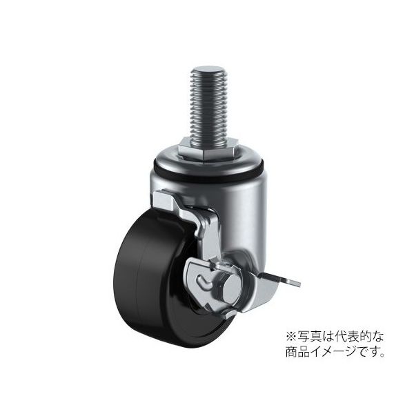 ユーエイ HTーS型キャスター 自在車ねじ込み式(ストッパー付) HT-75PBSM20 40 1個 62-9784-26（直送品）