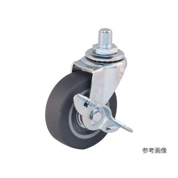 ユーエイ LTーS型キャスター 自在車ねじ込み式(ストッパー付) LT-65ELSW3/8 14 1個 62-9785-90（直送品）