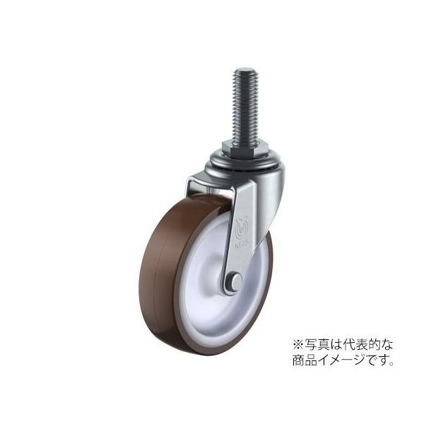 ユーエイ LTーS型キャスター 自在車ねじ込み式(ストッパー付) LT-75URSUNF1/2 14 1個 62-9786-70（直送品）