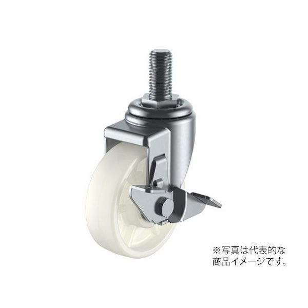 ユーエイ SJTーS型キャスター 自在車ねじ込み式(ストッパー付) SJT-100NBSM16 40 1個 62-9790-86（直送品）