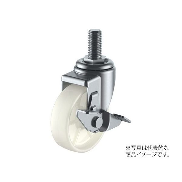 ユーエイ SJTーS型キャスター 自在車ねじ込み式(ストッパー付) SJT-100NSM16 40 1個 62-9790-92（直送品）