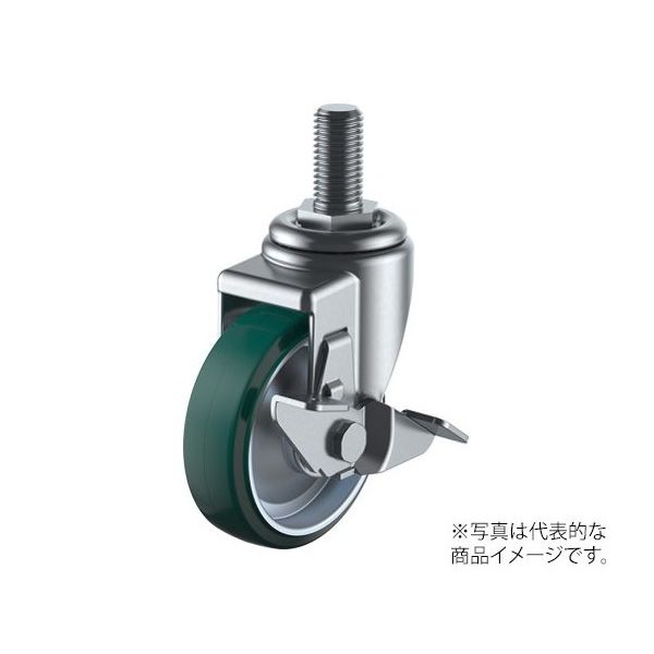 ユーエイ SJTーS型キャスター 自在車ねじ込み式(ストッパー付) SJT-100UWSM20 40 1個 62-9790-97（直送品）