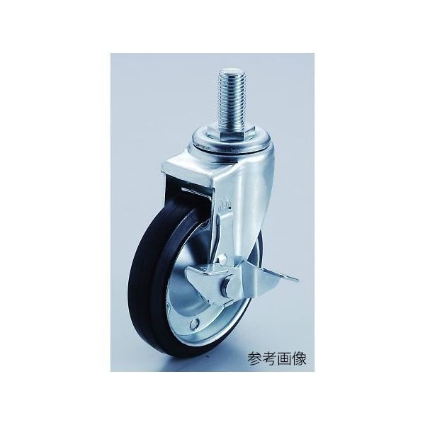 ユーエイ SJTーS型キャスター 自在車ねじ込み式(ストッパー付) SJT-125WSM20 40 1個 62-9791-32（直送品）