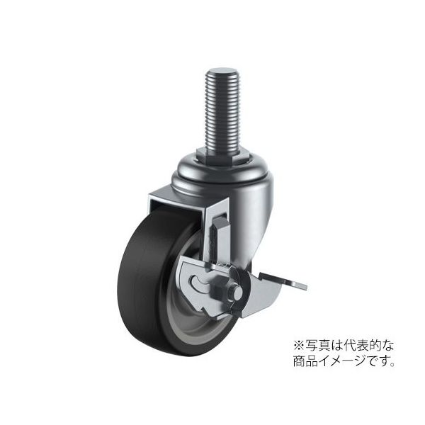 ユーエイ STーS型キャスター 自在車ねじ込み式(ストッパー付) ST-100NRBDSM16 40 1個 62-9791-90（直送品）