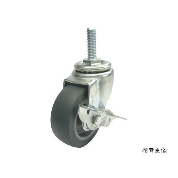 ユーエイ STーS型キャスター 自在車ねじ込み式(ストッパー付) ST-50ELSM12 35 1個 62-9792-68（直送品）