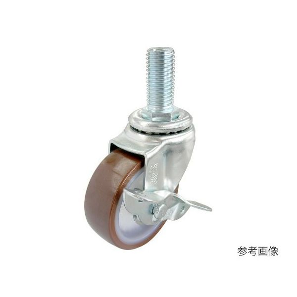 ユーエイ STーS型キャスター 自在車ねじ込み式(ストッパー付) ST-50URSUNF1/2 25 1個 62-9792-94（直送品）