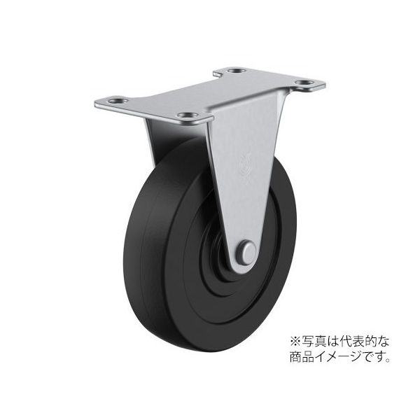 ユーエイ SUSーER型キャスター 固定車プレート式 径65mm ゴム車輪 SUS-ER-65RH 1個 62-9795-70（直送品）