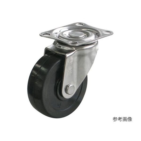 ユーエイ SUSーSG型キャスター 自在車プレート式 径65mm ゴム車輪 SUS-SG-65RH 1個 62-9796-41（直送品）