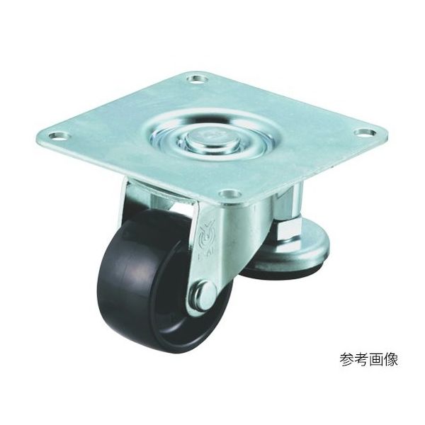 ユーエイ EーAF型キャスター 自在車プレート式 径50mm ナイロン車輪(黒) E-50BN-AF 1個 62-9798-39（直送品）