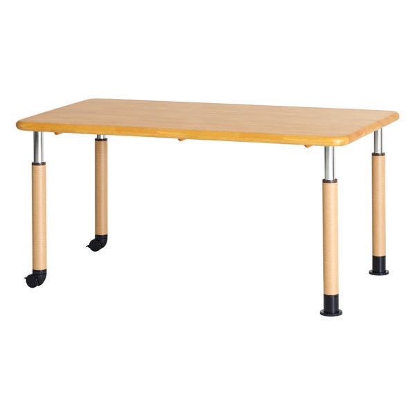 軒先渡し】貞苅椅子製作所 高齢者施設向け木製テーブル150cm長方形（4 