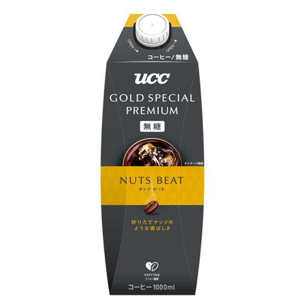 冷蔵] UCC GOLD SPECIAL PREMIUM ナッツビート 無糖 1000ml×6本 4901201152061（直送品） - アスクル