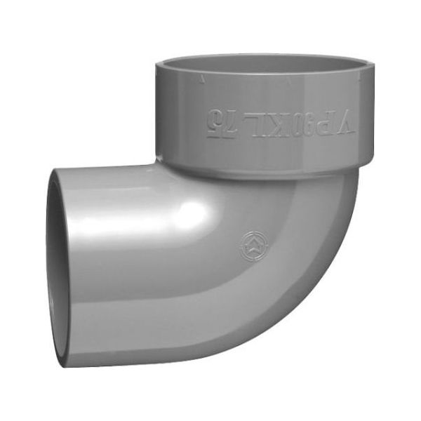 前澤化成工業 排水特殊継手 片受エルボ VP90KL100 1個 64-5113-93（直送品）