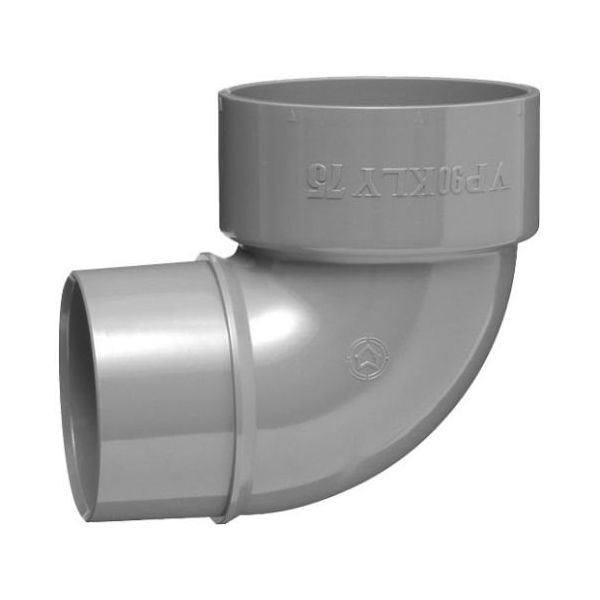 前澤化成工業 排水特殊継手 片受エルボ VP90KLY75 1個 64-5113-96（直送品）