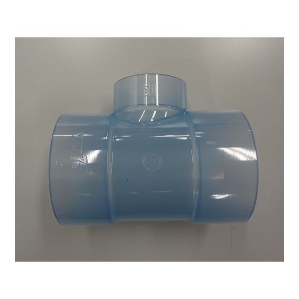 前澤化成工業 VU継手 VU90°Y 透明 VUDT75X50 1個 64-5115-65（直送品）