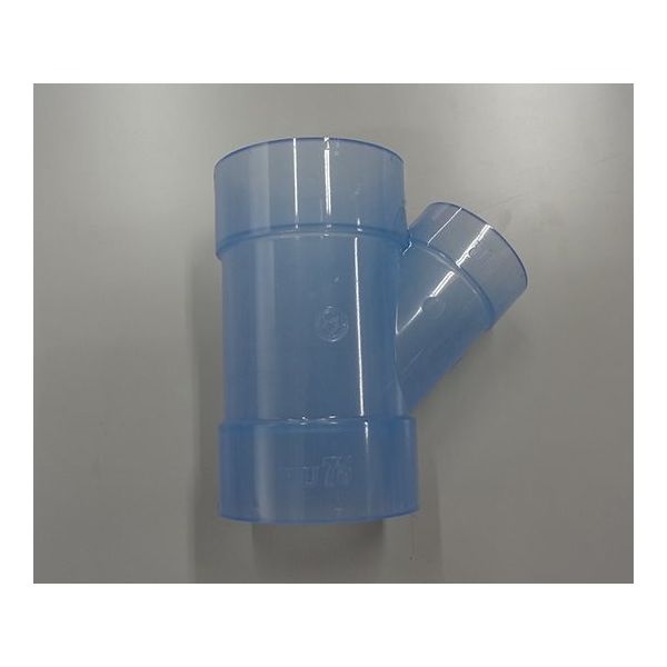 前澤化成工業 VU継手 VU45°Y 透明 VUY100X75 1個 64-5115-73（直送品）
