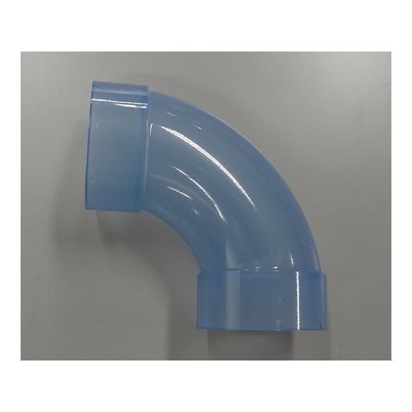 前澤化成工業 VU継手 VU90°大曲エルボ 透明 75 VULL75 1個 64-5115-81（直送品）