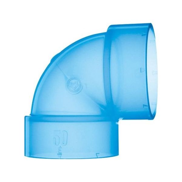 前澤化成工業 DV継手 DV90°エルボ 透明 DVDL40 1個 64-5115-89（直送品）