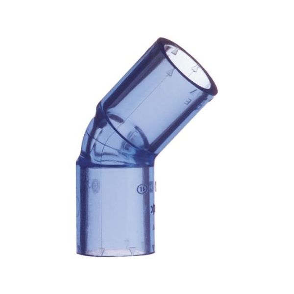 前澤化成工業 HI継手 HI45°エルボ 透明 50 HI45TL50 1個 64-5117-29（直送品）