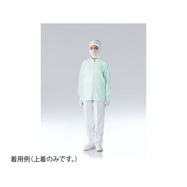 東洋リントフリー 異物混入対策上着 グリーン S JK274C-03 1枚 65-1917-55（直送品）