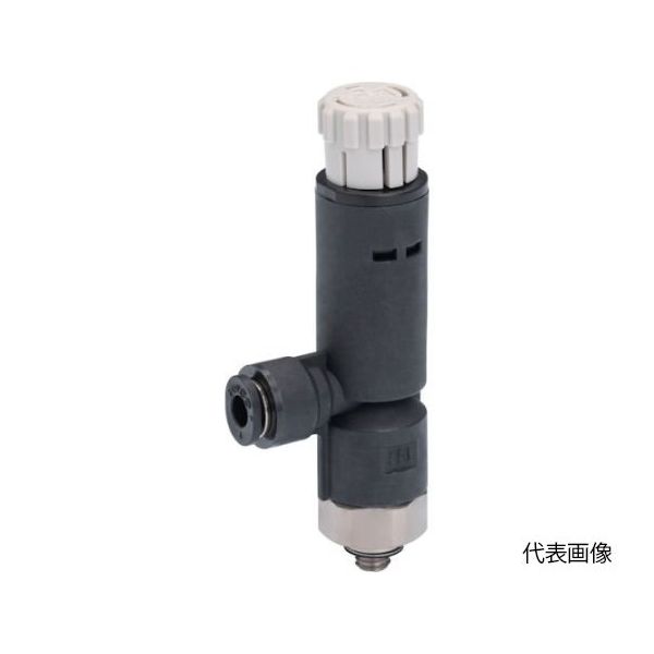 日本ピスコ レギュレータ プッシュロックタイプ エルボ RVCP6-M5 1個 65-2629-89（直送品）