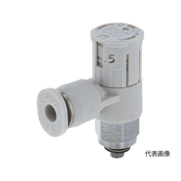 日本ピスコ スピードコントローラダイヤル付タイプ エルボ メーターアウト制御 流量:標準タイプ JSGC4-M3AW 1個（直送品）