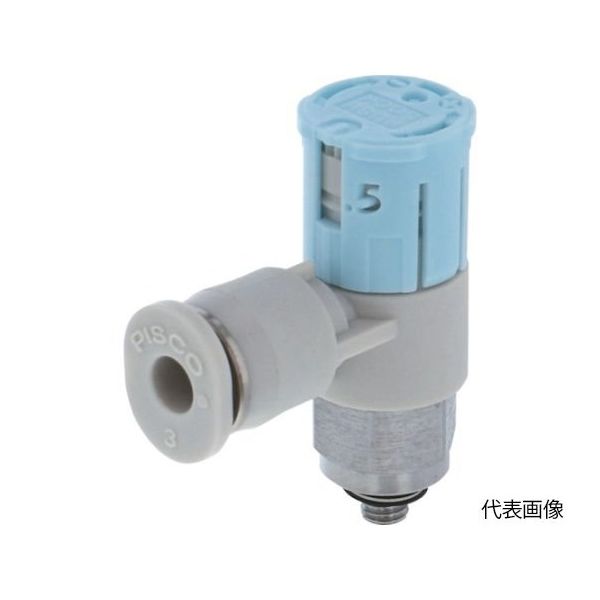 スピードコントローラダイヤル付タイプ エルボ メーターイン制御(低流量タイプ) φ6用 接続口径R3/8 JSGC6-M5BLW 1個（直送品）