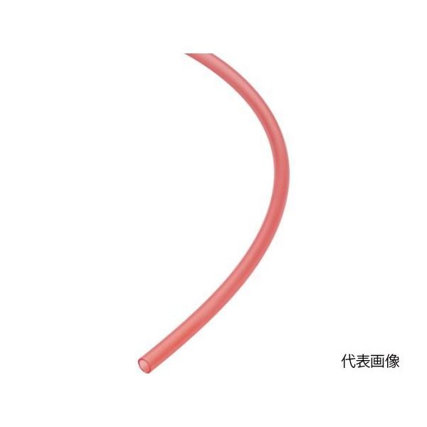 日本ピスコ フッ素樹脂(PFA)チューブ クリアレッド 4×2 5M SFT0420-5-CR 1巻 65-2637-98（直送品）