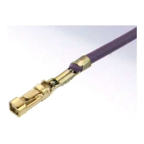 共立電子産業 QI片端圧着済ワイヤー 450mm 紫 10本入 QW-1PU 1袋(10本) 65-3734-31（直送品）