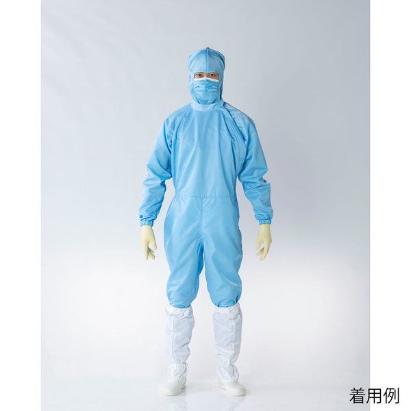 東洋リントフリー オートクレーブ滅菌対応ツナギ服(サイドファスナー)青 LL FP1203-02 1枚 65-3865-39（直送品）