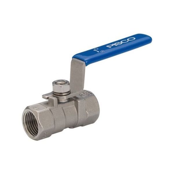 日本ピスコ SUS316相当ボールバルブ 1ピース、レデューストボアタイプ NSBVF10-04 1個 63-2054-74（直送品）