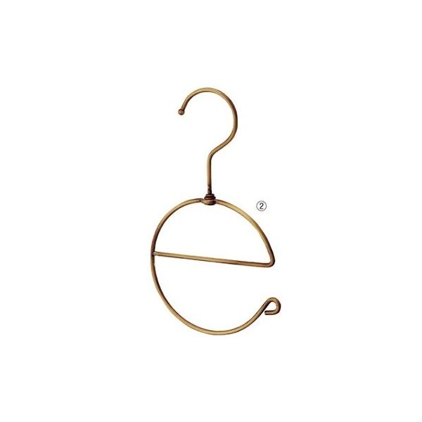 オン・オフインターナショナル ディスプレー用ラウンドeフック アンティークゴールド 61-752-77-2 1セット(3個)（直送品）