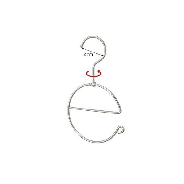 オン・オフインターナショナル ディスプレー用ラウンドeフック クローム 61-752-77-1 1セット(3個) 61-7231-38（直送品）