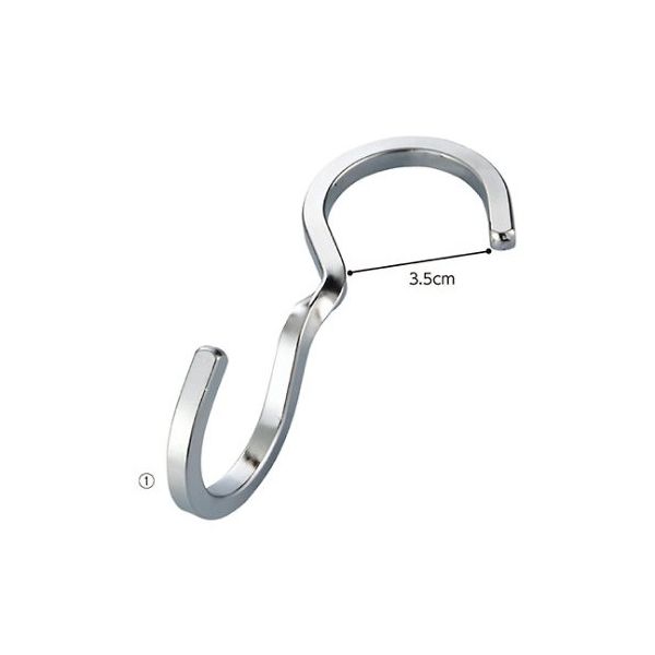 スチール製ディスプレー用フック スクエアツイストタイプ クロームメッキ 61-752-79-1 1セット(5個)（直送品）
