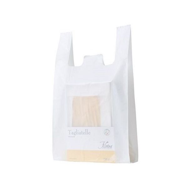 乳白レジ袋 エンボス加工タイプ 50号 34×59(42)×横マチ15 入数100枚 61-294-5-6 1セット(100枚)（直送品）