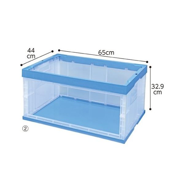 積水テクノ成型 折りたたみコンテナ窓あきタイプ 75リットル 61-364-5-2 1個 61-7334-99（直送品）