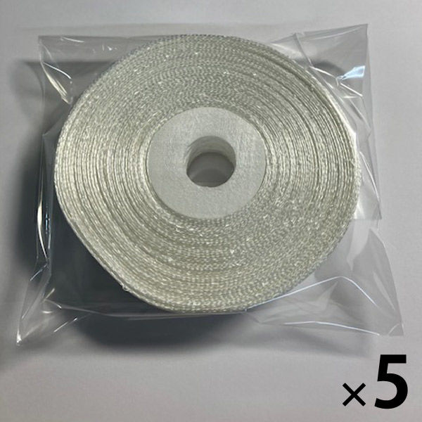 銀鳥産業 コハクリボン 18mm×28m 白 138-181 1セット（1巻×5）