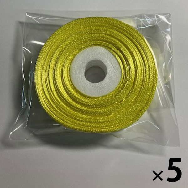 銀鳥産業 コハクリボン 18mm×28m 黄色 138-183 1セット（1巻×5）