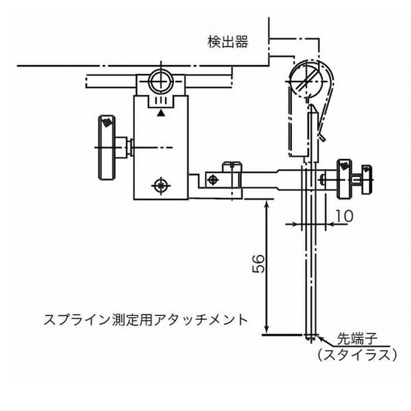 RONDCOM71C/72A/73A/75GB/R76A用スプライン測定用アタッチメント 【EーDAーR203B】 E-DA-R203B（直送品）