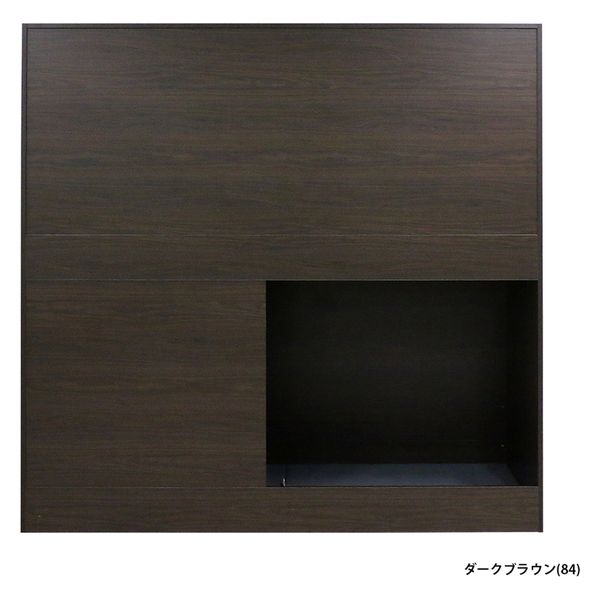 【軒先渡し】友澤木工 2段ベッド ボックス型 幅900×奥行2031×高さ1985mm ダークブラウン N397-84-S 1台（直送品）