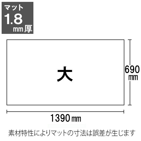 プラス デスクマット クリアータイプ 大（1390×690mm） 厚さ1.8mm 下敷きなし 透明 40943